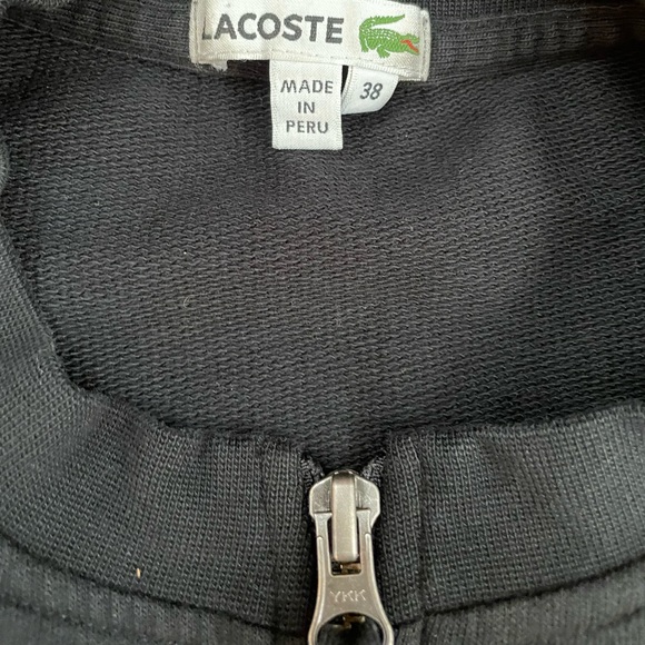 LACOSTE - Black Zip- Up Cardigan - Picture 2 of 11